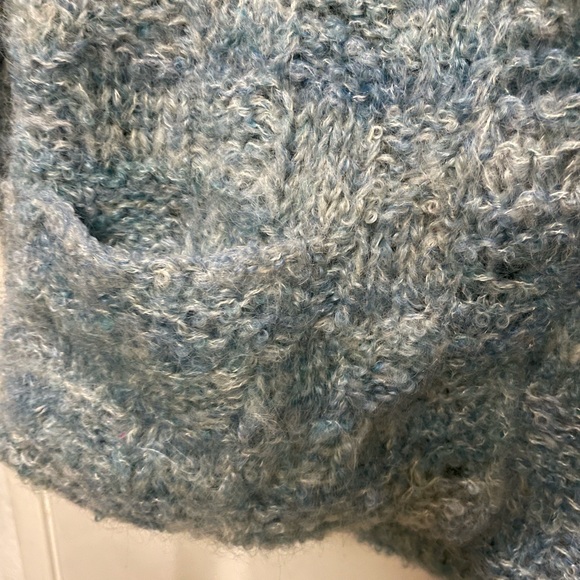 Vintage Avocado Handweavers 100% hand knitted pure wool cardigan sweater Medium - Picture 5 of 11